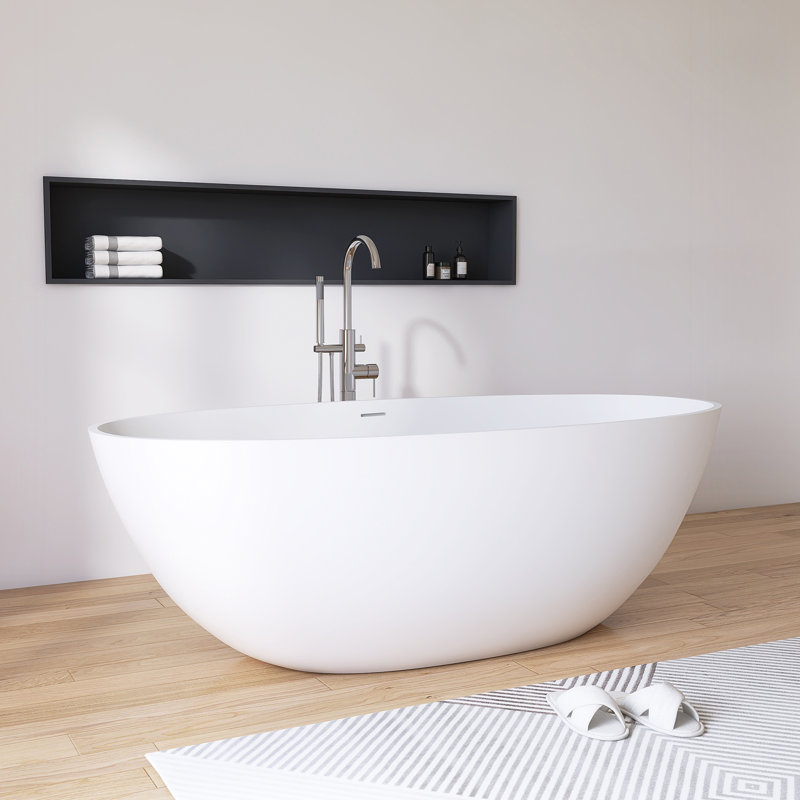 Baignoire de trempage autoportante 65 po. X 30 po., Blanc