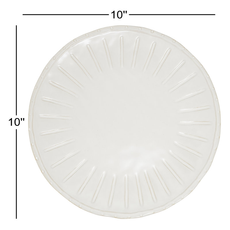 Ribbed Stoneware Dinner Plate (Set of 2)