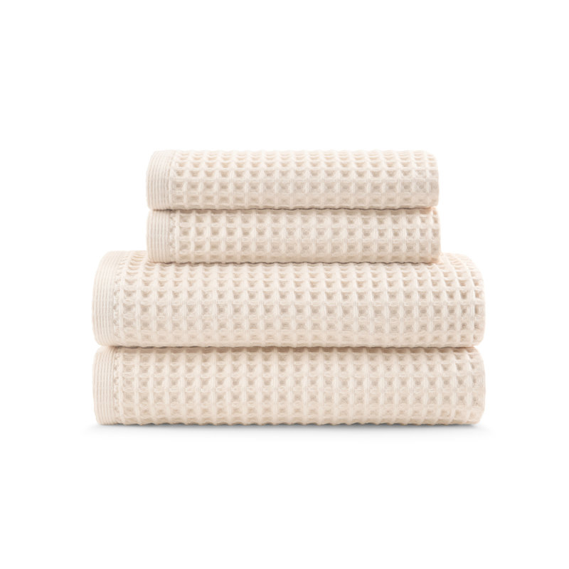 Ensemble de 4 serviettes de bain et à main en coton Dbly, Blanc