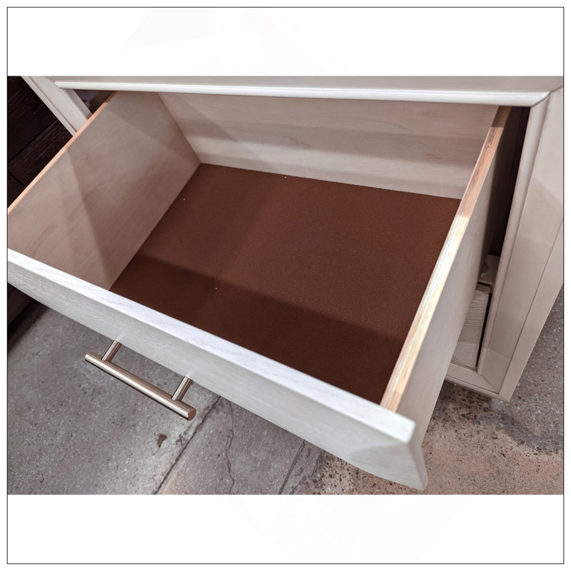Commode à tiroirs en queue d'aronde anglaise, 1 pièce, finition chêne blanc