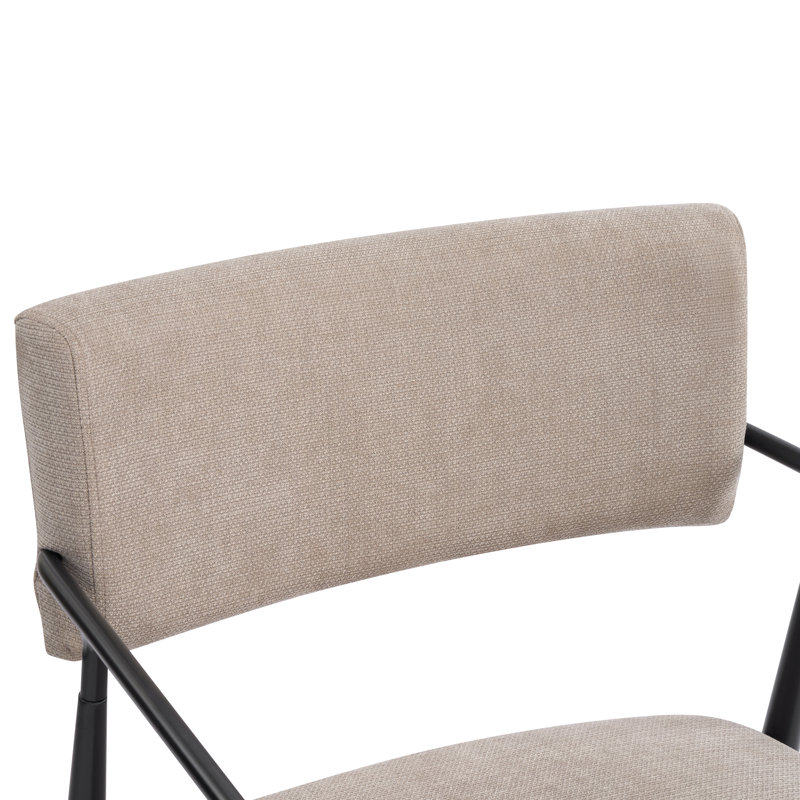 Fauteuil de salle à manger rembourré Xzavier, Chameau clair
