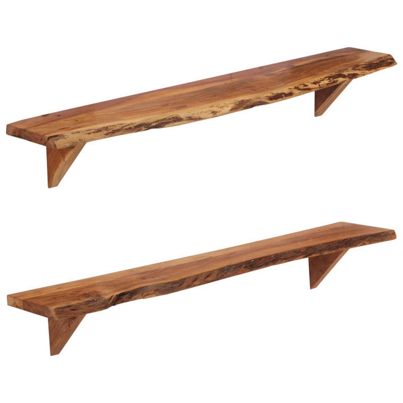 Alpen Home Wall Shelves 2 Pcs 43.3x7.9x7.1 in Solid Wood Acacia