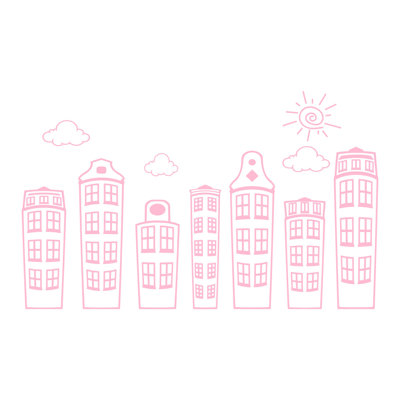 Adhésif décoratif City doodled