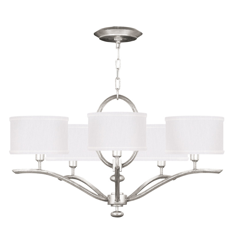 Allegretto 5 - Light Chandelier, Silver, White