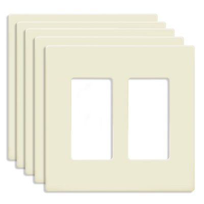 Screwless 2-Gang Decorator Wall Plate