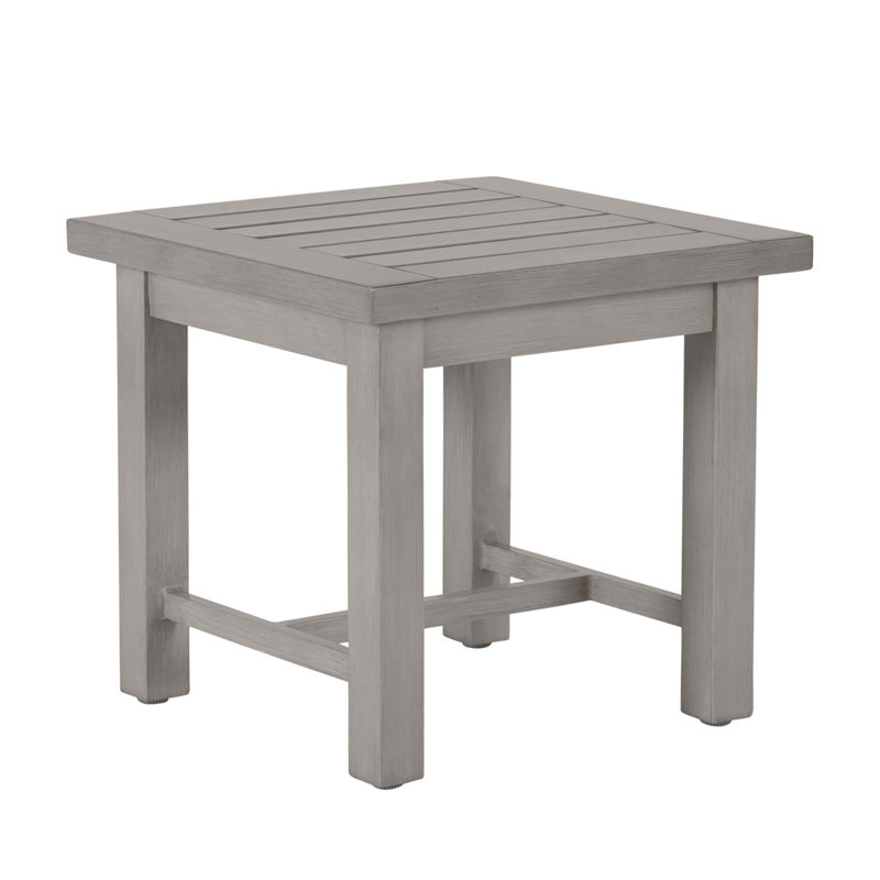 Club Aluminum Outdoor Side Table, Oyster