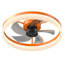 Ceiling Fans With Lights Dimmable LED Embedded Installation Of Thin Modern Ceiling Fans(Orange)-1677082270