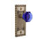 Cobalt Crystal Waldorf Interior Mortise Door Knob with Craftsman Long Plate-2006310583-2006310584