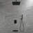 Ceiling Mount Shower Faucet Set With Tub Spout Square Showerhead Bathroom Rainfall Shower System Stainless Steel Shower Trim Kit 12 Inches-125522672