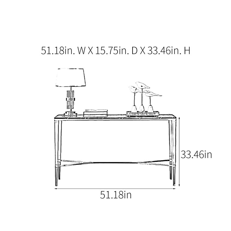 Console Modern Minimalist Luxury, 33.46" H x 51.18" W x 15.75" D