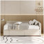Lit plateforme simple tapissier en forme de L avec rangement et tiroirs-1858055335