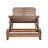 78.8'' Rustic Patio Chaise Lounge With Adjustable Recliner And Retractable Side Tray-124948405