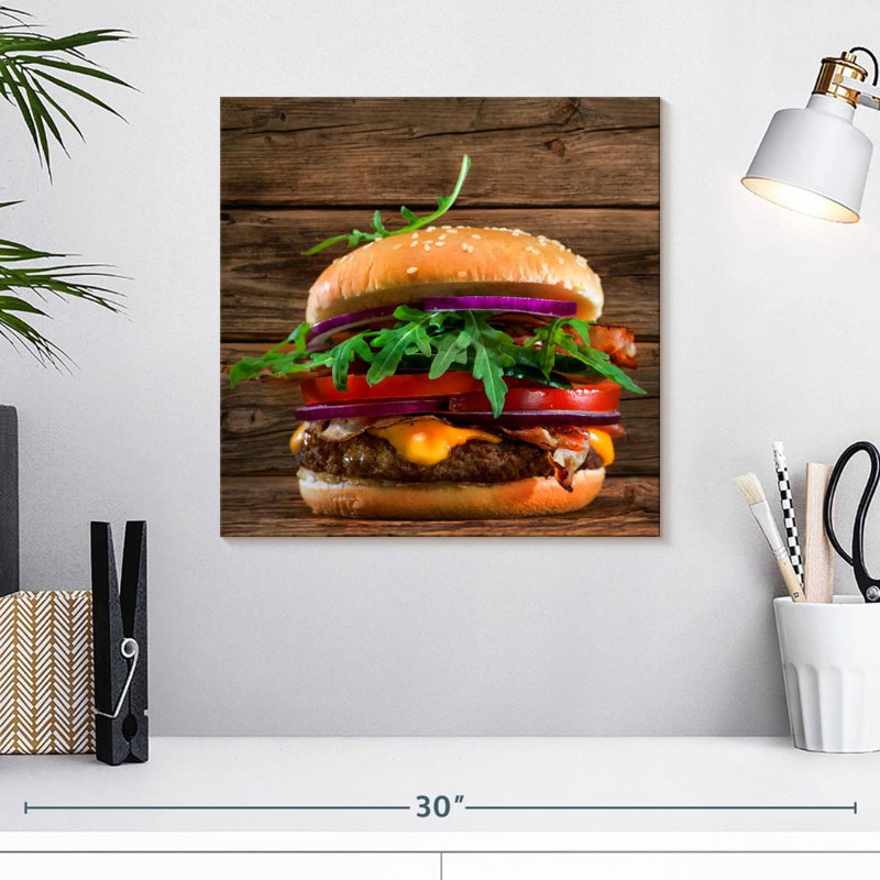 Yarlin juteux hamburger, H 16 po x l 16 po