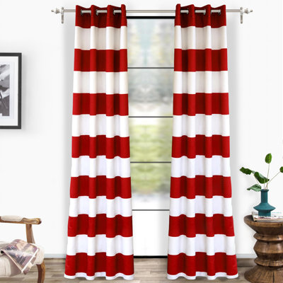 Eastcote Striped Room Darkening Grommet Curtains