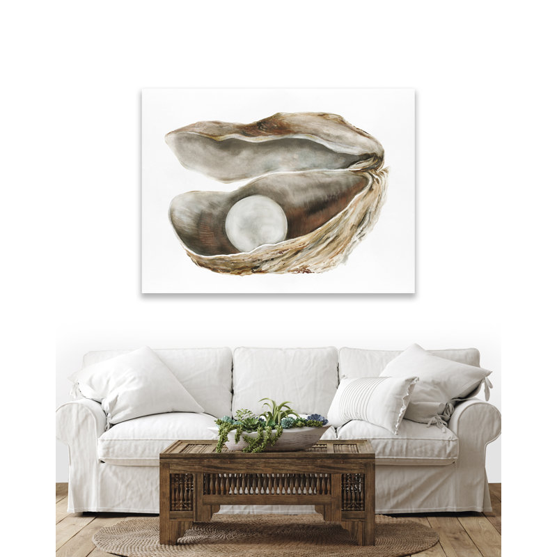 Oyster " Oyster 4 ", Wrapped Canvas, 23" H x 31" W