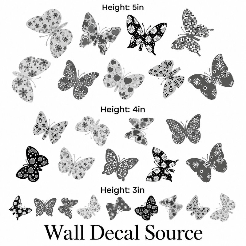 Insects Non-Wall Damaging Wall Decal, Scheme A