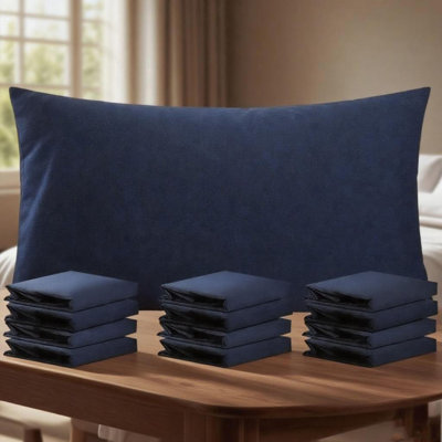 Ensemble de 12 taies d'oreiller en microfibre brossée moelleuse - style enveloppe 20 x 36 pouces résistant aux taches et à la décoloration