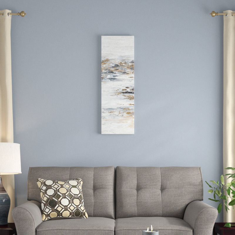 " Memory II Rectangle " by Isabelle Z, 36" H x 12" W x 1.5" D, Black Framed