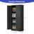 71 Inch Tall Metal Garage Storage Cabinet with Locking Doors and 3 Adjustable Shelves, Durable and Secure for Home and Office Use-712139420