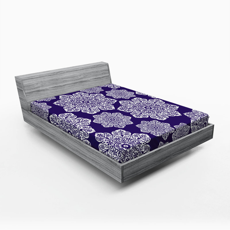 Microfiber Damask Fitted Sheet, Full Fitted Sheet