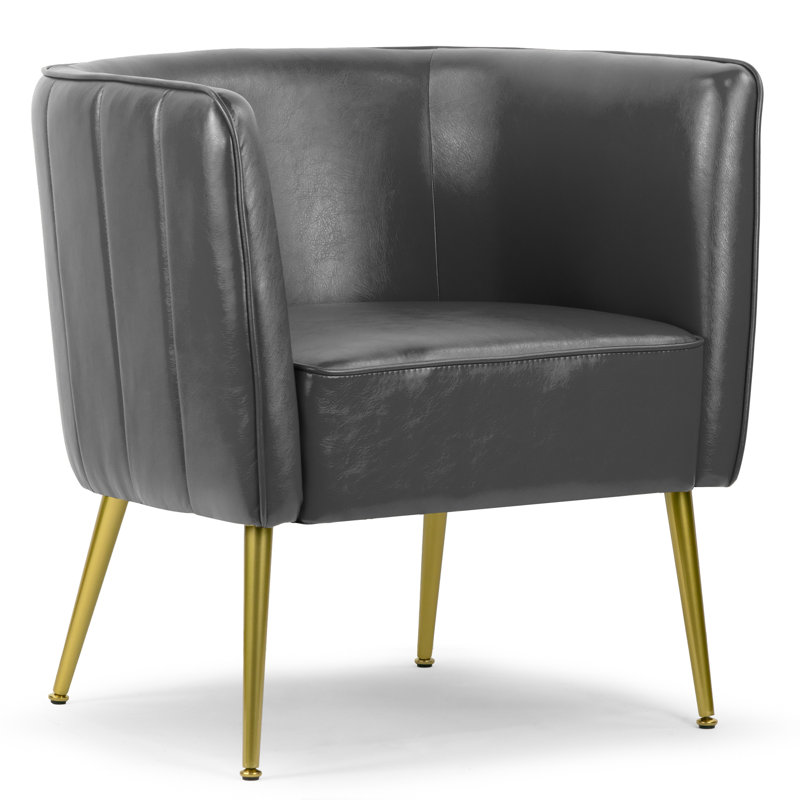 Fauteuil l 27,25 po Gothurd, Similicuir gris