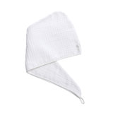 Waffle Twist Hair Towel White