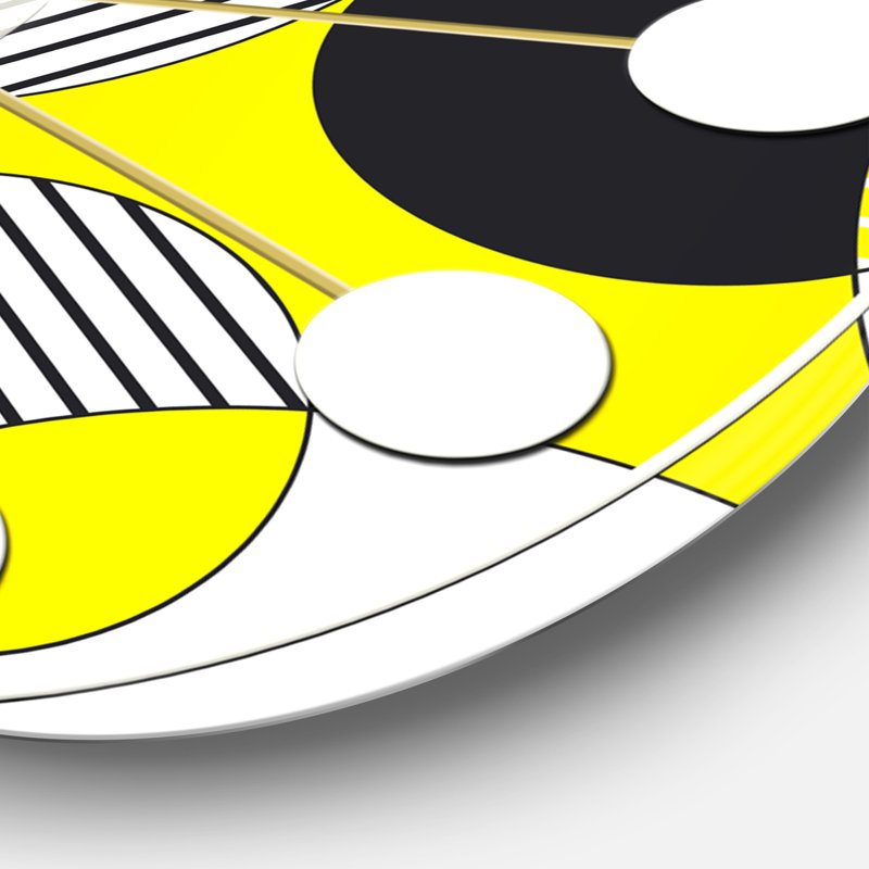 Horloge murale circulaire Mid-Century, Surdimensionné