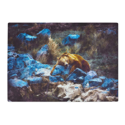 Resting Grizzly Bear Painting Chopping Board