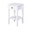 White Bathroom Table With Drawer - Enhances Utility Side Storage For Various Rooms