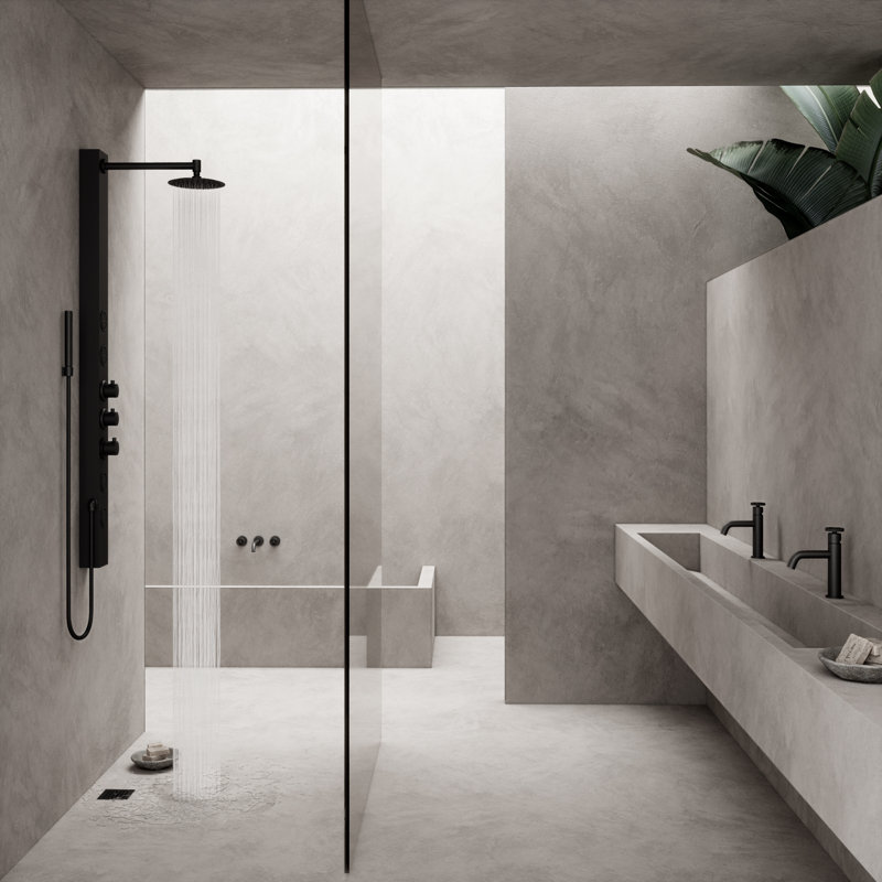 VIGO Elan Square Shower Drain, Matte Black