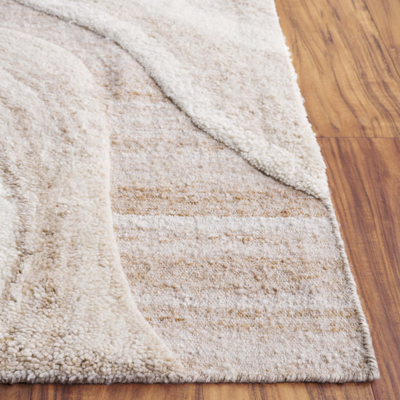 Lyonel Area Rug in Ivory/Brown, Rectangle 6' x 9'