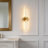 21 In. 2-Light Stone Texture Armed Wall Sconce Rechargeable Acrylic Wallchiere-1645068621