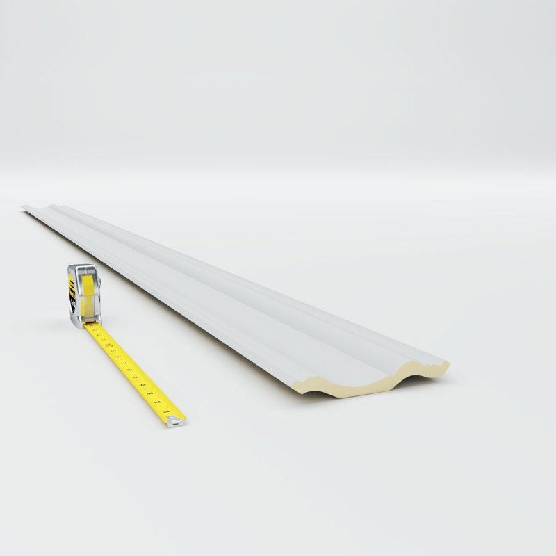 Traditional White Polyurethane Crown Moulding 94.5"