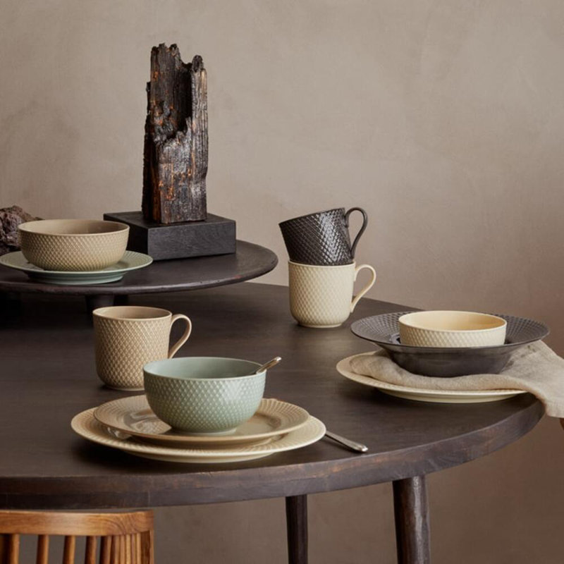 Rhombe Earth Porcelain Dinner Plate