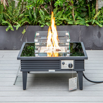 Square Propane Smokeless Fire Pit Table