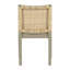 Ensemble de 2 chaises d'appoint classiques en bois massif au fini doré avec dossier en rotin pour les salles à manger de style campagnard