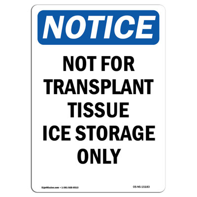 Not for Transplant Tissue Ice