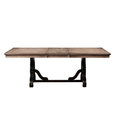 Table de salle à manger extensible à finition érable - plateau en bois avec placage de bois de 34 mm (chêne), rallonge amovible de 18 po, polyvalente, 86 po x 42 po x 30 po, résine artisanale de 150 lb, plateau épais (chêne), design élégant, 86 po x 42 po x 30 po
