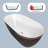 59'' x 30'' Freestanding Soaking Acrylic Bathtub-91896006
