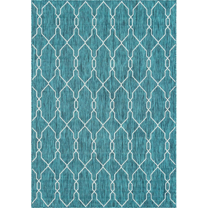 Outdoor Preen Area Rug Foliage Color, Rectangle 7' x 10'