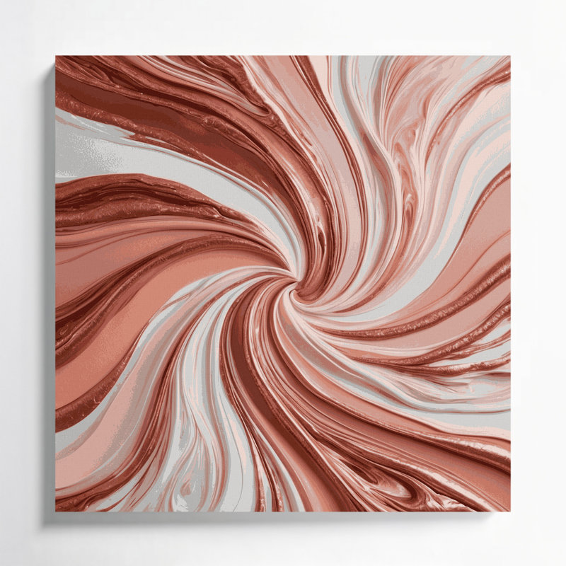Abstrait art fluide sur toile grise 83, H 16 po x l 16 po