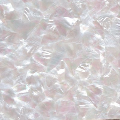 2" x 7.5" Authentic SeaShell Listello/Border Tile Mosaic in White Mother of Pearl