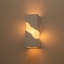 Applique murale moderne en plâtre déchiré H 11,81 po, applique murale blanche en gypse avec diffuseur en acrylique, lampe murale câblée homologuée UL pour la salle de bain E12