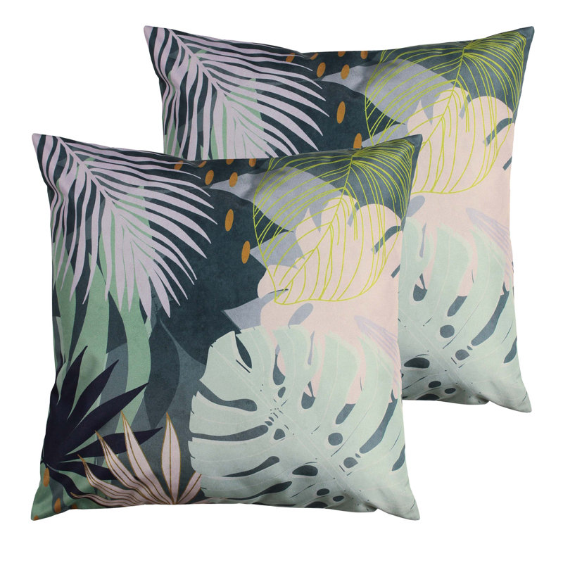 Indoor / Outdoor Floral Square Throw Cushion