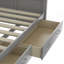 Lit de jour simple avec 2 grands tiroirs, structure en X, lit de jour de style décontracté moderne et rustique, gris