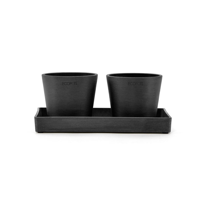 Jardinières en pot, Gris foncé