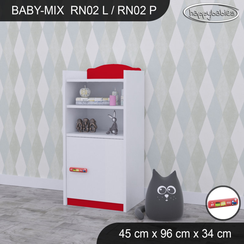 96cm H X 45cm W Kids Cube, White/Red/Orange