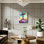 Décoration de maison en forme de croix de Pâques en bois massif rose ornée de fleurs en fleurs, 24 x 16 po, décoration intérieure
