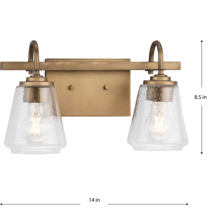 Martenne Dimmable Vanity Light, Aged Bronze, 2