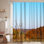 Forest Autumn Landscape Usa Nature Shower Curtain with 12 Hooks